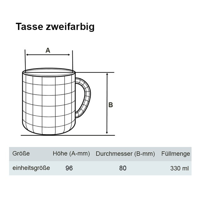 Tasse zweifarbig "Wellen - Psalm 93:4"