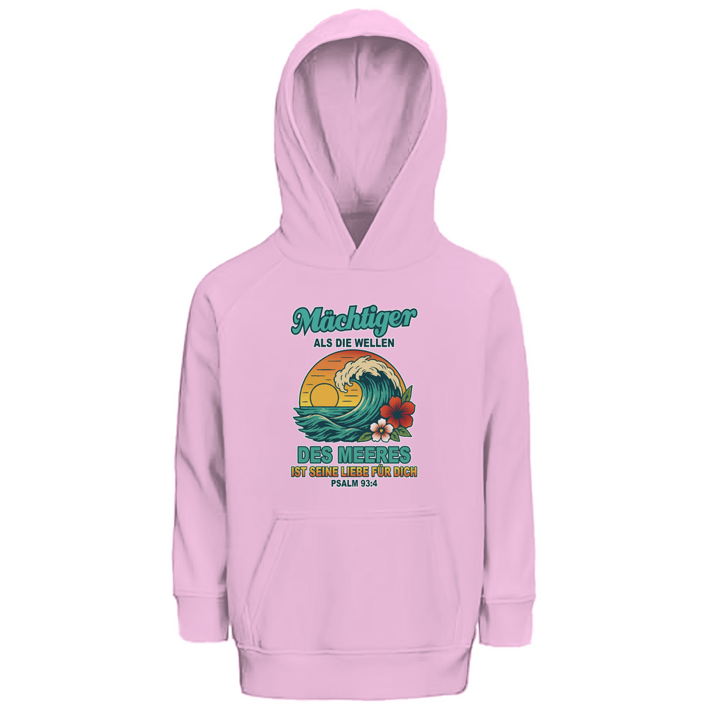 Kinder Premium Bio Hoodie "Wellen" V1 - Psalm 93:4