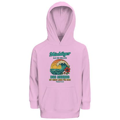 Kinder Premium Bio Hoodie "Wellen" V1 - Psalm 93:4