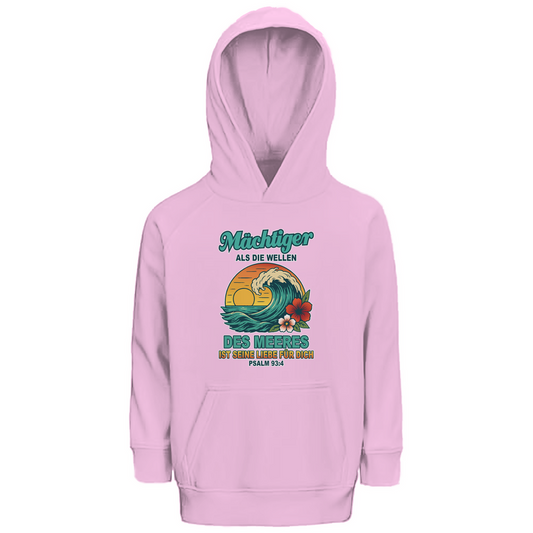 Kinder Premium Bio Hoodie "Wellen" V1 - Psalm 93:4