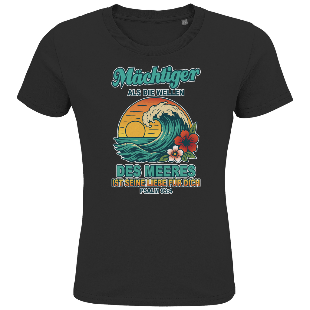 Kinder Premium Bio T-Shirt "Wellen" V1 - Psalm 93:4