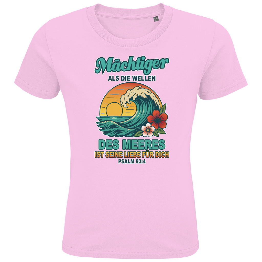 Kinder Premium Bio T-Shirt "Wellen" V1 - Psalm 93:4