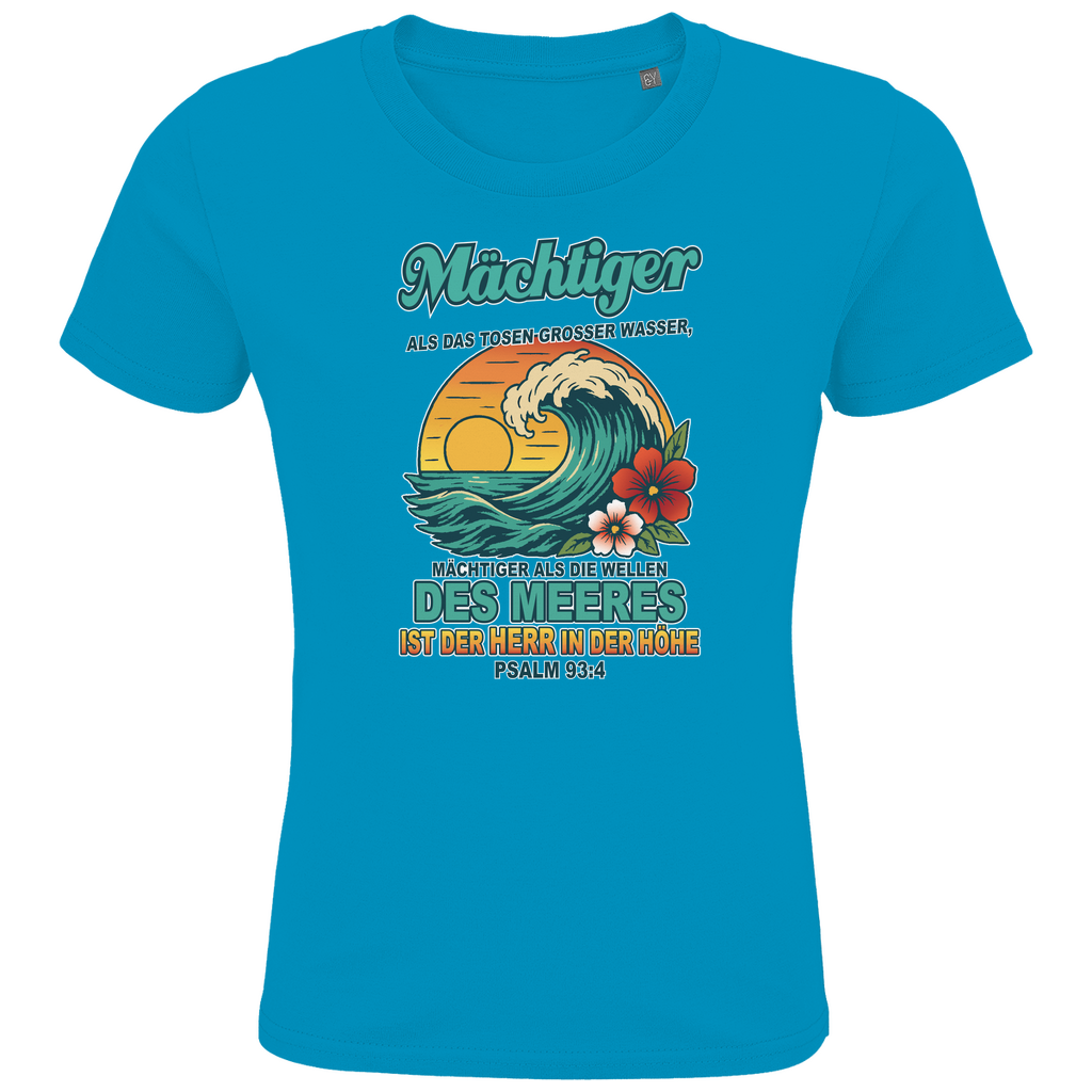 Kinder Premium Bio T-Shirt "Wellen" V1 - Psalm 93:4