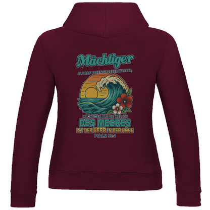 Damen Basic Hoodie "Wellen" V2- Psalm 93:4