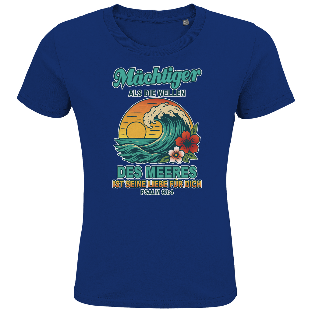 Kinder Premium Bio T-Shirt "Wellen" V1 - Psalm 93:4