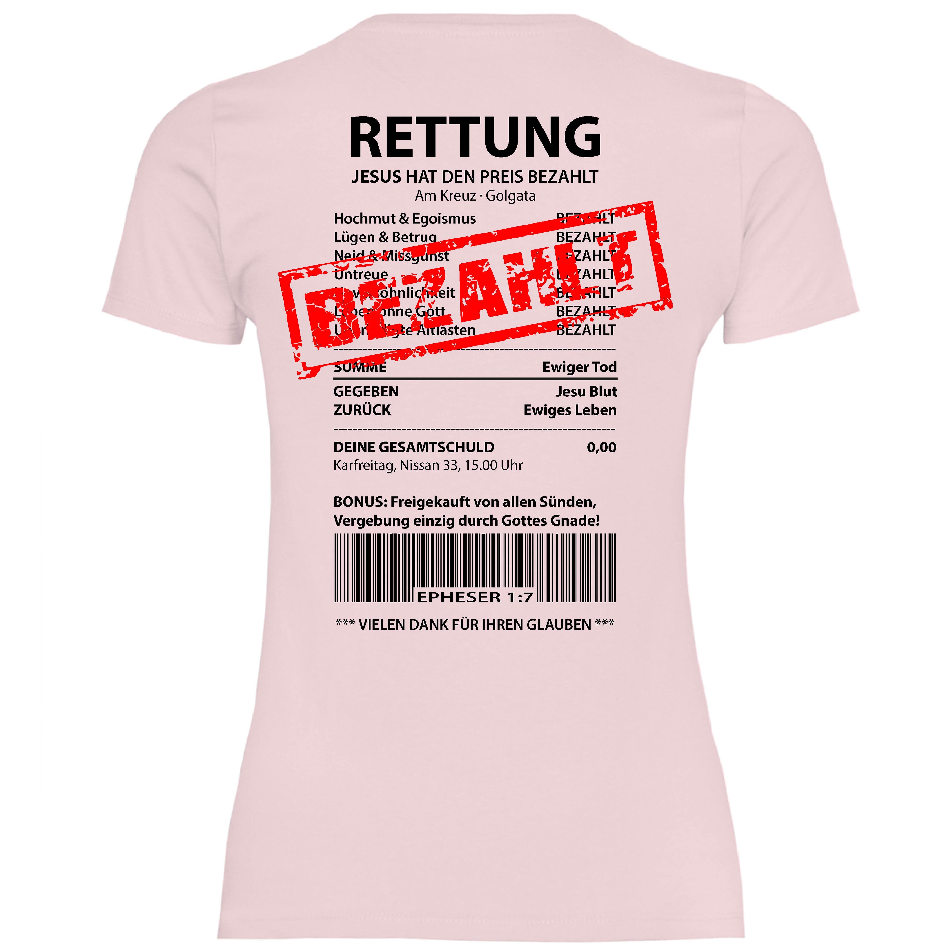 Damen T-Shirt "Jesus hat bezahlt"