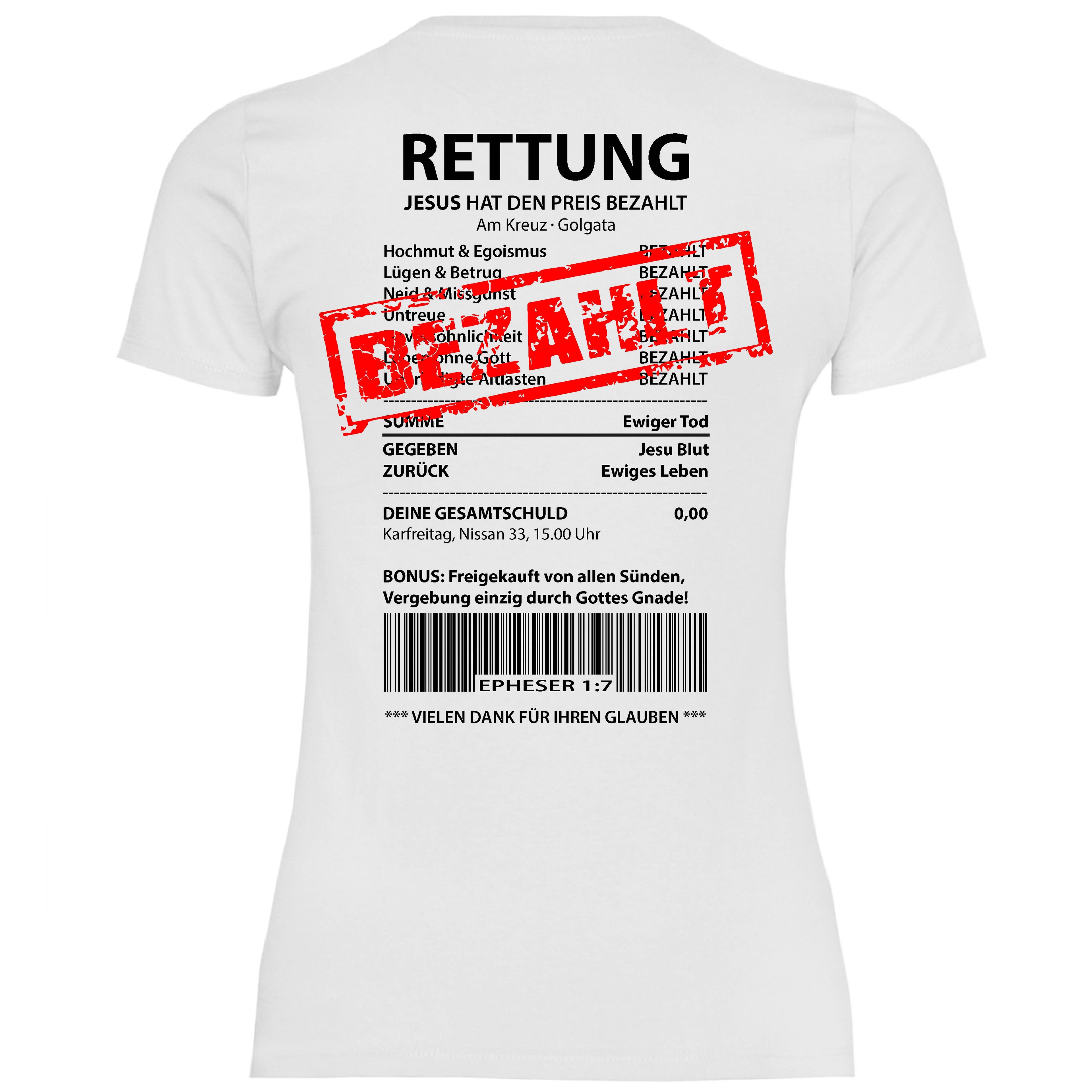 Damen T-Shirt "Jesus hat bezahlt"