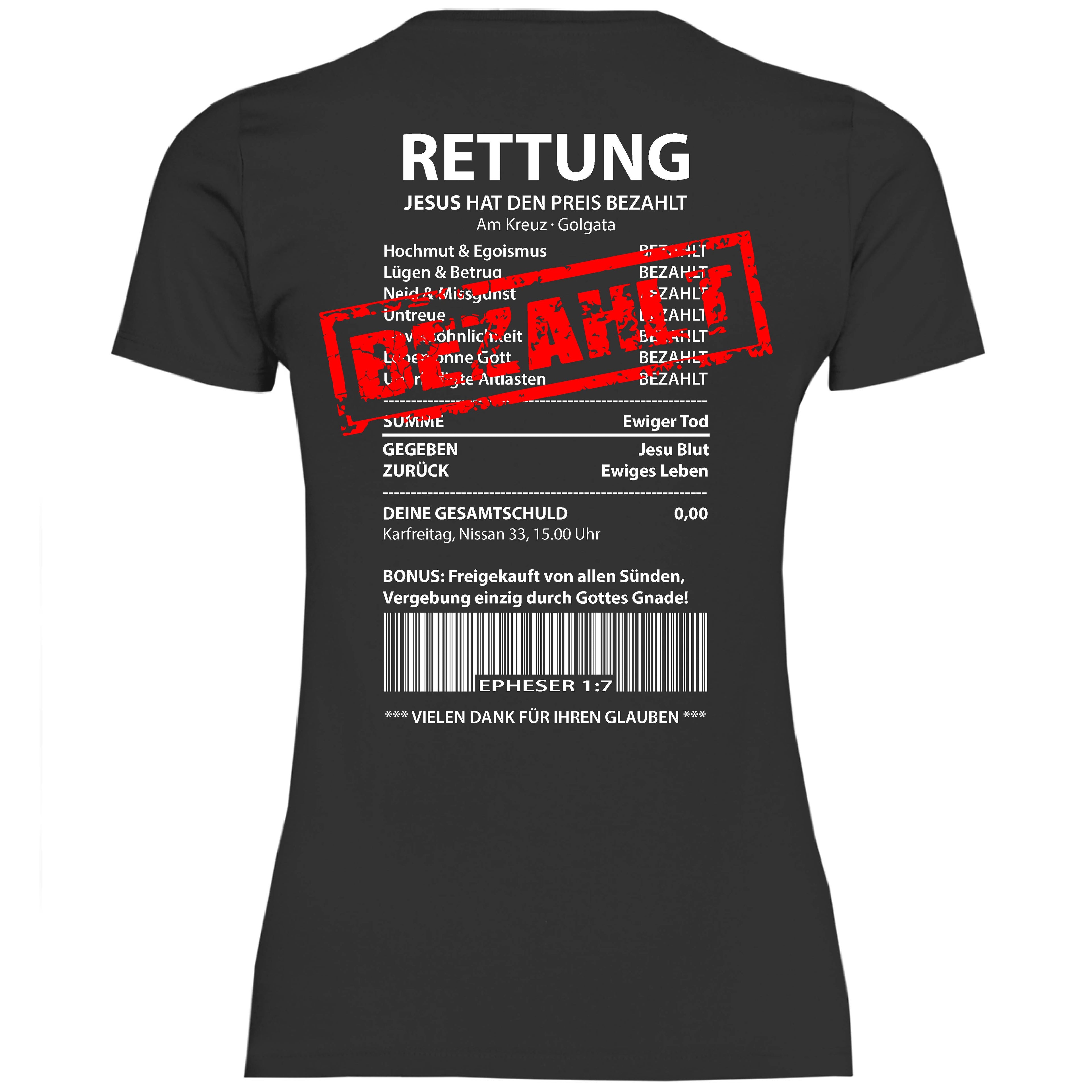 Damen T-Shirt "Jesus hat bezahlt"